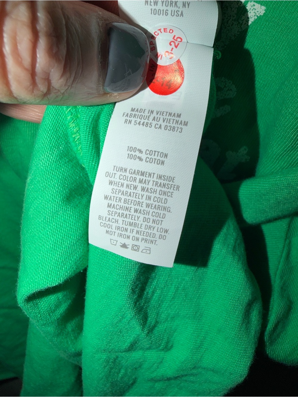 aerie Green Short Sleeve Tee "Lucky Like That" - Picture 2 of 5